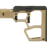 MDT SRS-XF PRMR folding stock extension, FDE right-side view with black cheek rest and buttpad