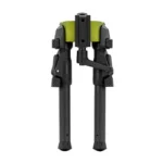 MDT GRND POD M-LOK GRN green and black bipod, front view with folded legs