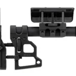MDT SCS CARBINE BUTTSTOCK BLACK, left-side view with adjustable cheek rest and recoil pad