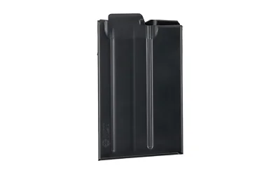 primary-21066 MDT AICS 6BR magazine, black metal box design shown upright from the front side