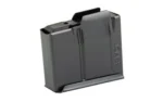 MAG MDT AICS 300/6.5PRC 3RD W/O BP black magazine, angled side view with raised feed lips