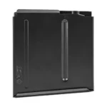 MDT 3.715 black metal magazine, angled side view with recessed panels
