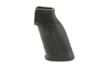 MDT PISTOL GRIP ELITE BLACK, black grip in angled side view with textured finger grooves