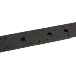 MDT M-LOK TO ARCA RAIL 10.25 BLK, long black rail in angled top view with mounting holes