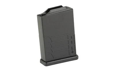 MAG MDT GEN2 223REM 12RD POLY BLK, black polymer magazine in angled front view