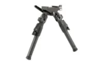 MDT GRND-POD RRS Dovetail black bipod, angled front view with spread legs