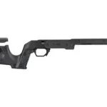 MDT XRS Remington 700 LA BLK, black right-side view with adjustable stock and long forend