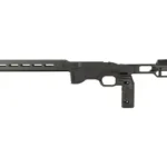 MDT ACC PREM CHASSIS GEN2 black chassis, right-side view with skeletonized buttstock
