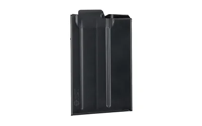 MDT Medium Magnum black metal magazine, front view with vertical ribs