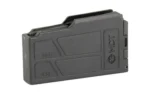MAG MDT LA 30-06 3 ROUND POLY gray polymer magazine, right-side view with molded panels and logo