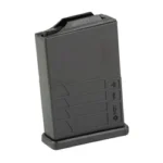 MAG MDT GEN2 6MM ARC 10RD POLY BLK black polymer magazine, angled side view with extended base