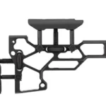 MDT SRS Standard Buttstock, black left-side view with adjustable cheek rest and rubber buttpad