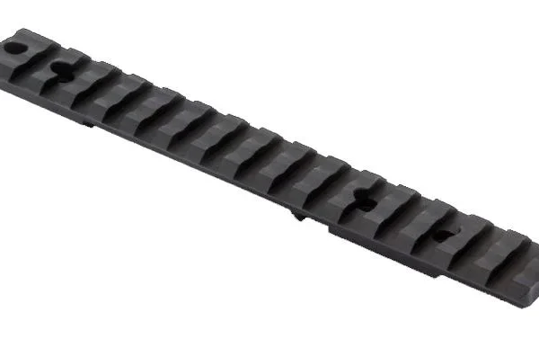 Burris XTB-Savage Round Rear Long Base, black angled top view with slotted rail