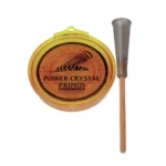Primos Power Crystal Turkey Call, round yellow and orange call with striker, front view