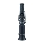Primos Rubberneck Deer Call, front view of black call with ribbed body and flared end