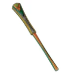 Primos Striker Cuttin' Striker, angled view with green, orange and brown finish