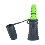 Primos Imaka Da Bull elk call, black ribbed body with bright green mouthpiece and tethered cap