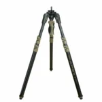 Primos Trigger Stick Apex tripod in coyote tan and black, front view with three extended legs