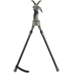 Primos Trigger Stick X Bipod Camo, front view with two dark spread legs and V-shaped rest