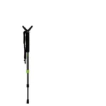 Primos Polecat Short Monopod, extended black monopod with forked rest and green accent