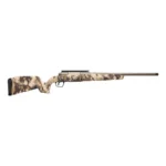 Savage Arms SAV AXIS 2 PRO, left-side view with camouflage stock, black barrel and mounted scope