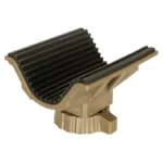 Primos Triggerstick Apex V-Yoke Tan, tan V-yoke with black ribbed rubber supports, front view