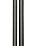 Primos Polecat Tall Bipod, collapsed front view with black legs, green bands and V-shaped rest