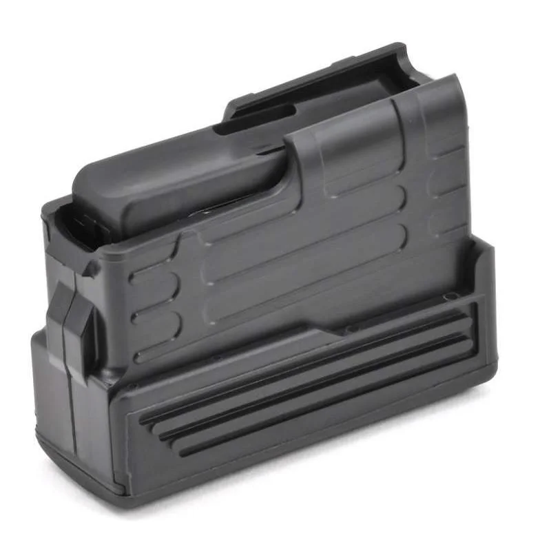 primary-21341 Savage Arms 220 Slug Gun Shotgun Magazine, angled view of black magazine with ribbed sides