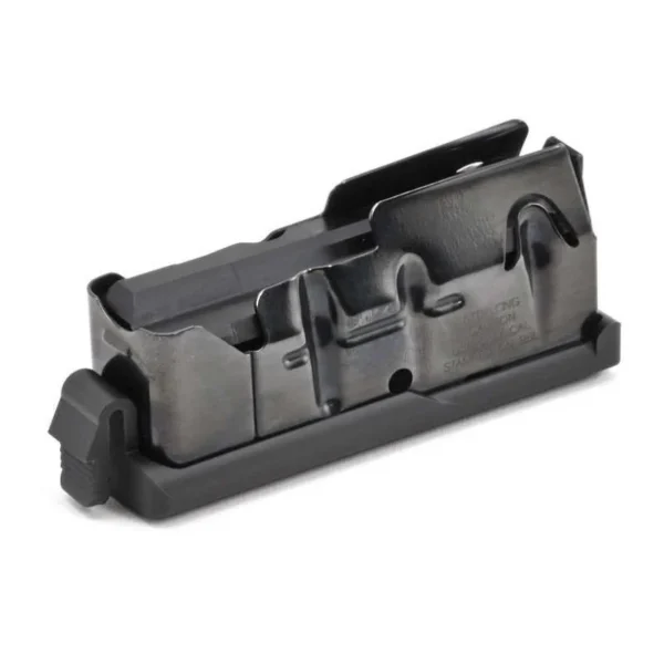 Savage Arms MAG SAV AXIS black magazine, angled top and side view