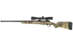 Savage Arms SAV 110 APEX PRED XP camo-stock rifle in right-side view with black scope