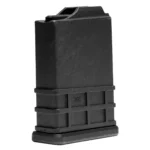 Savage Polymer AICS Rifle Magazine Short Action, black angled front view with textured lower body