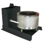 Lyman Big Dipper Electric Casting Furnace, silver pot on black base, front angled view