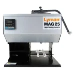 Lyman Mag 25 Digital Electric Furnace, front view with gray housing, control panel and black base
