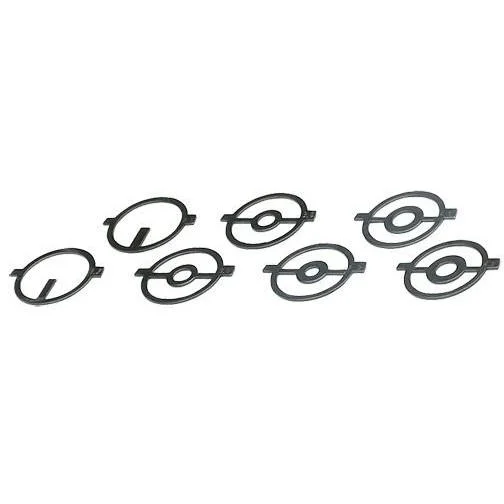 Lyman Series 20 MJT-LJT Insert Set, seven black oval sight inserts in top view