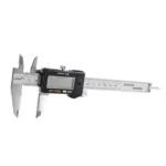 Lyman Electronic Stainless Steel Caliper, front view with open jaws and digital display