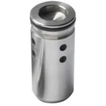 Lyman H&I Bullet Sizing Die, silver side view with top opening and two side holes