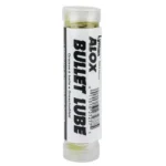 Lyman Alox Bullet Lubricant, upright clear tube with white label and pale yellow lubricant
