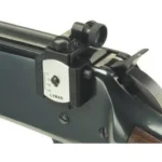 Lyman 66 Receiver Peep Sights, black sight mounted on a rifle receiver, right-side view