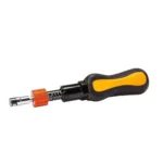 Lyman Pro Drive Torque Wrench, black and yellow handle with silver drive and orange collar, side view