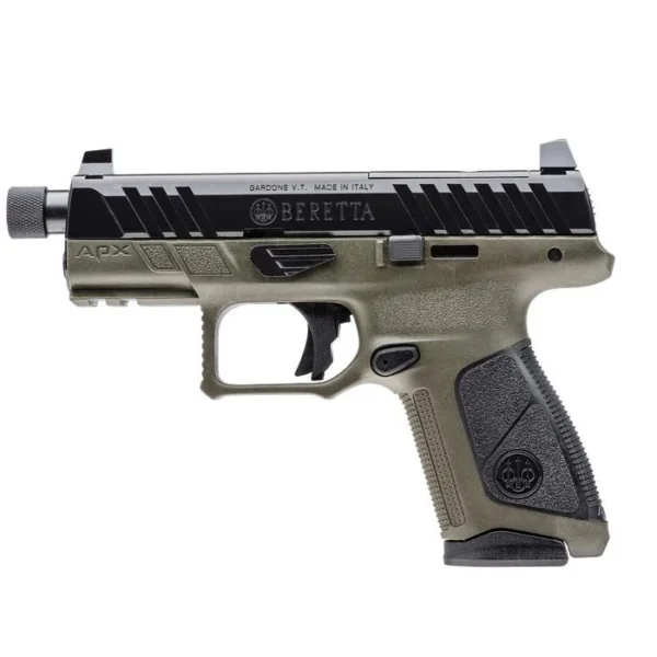 Beretta U.S.A. Beretta APX-A1 Compact Tactical Handgun 9mm Luger 15(1)/17(2)rd Magazines 4.2" ODG Frame