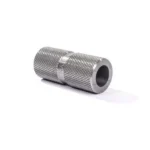 Lyman Case Length/Headspace Gauge 6.5 PRC, silver knurled cylindrical gauge in angled view