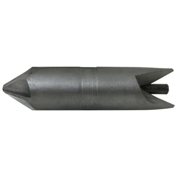 Lyman Deburring Tool, gray double-ended metal tool in side view