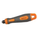 Lyman Pistol Primer Pocket Uniformer - Large, gray and orange handheld tool in side view