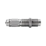 Lyman Pro Case Flare Die, silver metal side view with knurled body and threaded sections