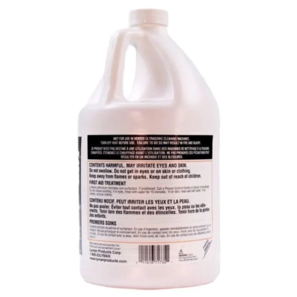 Lyman Barrel/Gun Parts Cond. Lube translucent gallon jug with handle and rear label