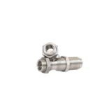 Lyman Pro Carbide Trim Die 308 Win, silver threaded die shown diagonally with separate top piece
