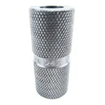 Lyman Rifle Case Length Headspace Gauge, silver knurled cylindrical gauge marked 243