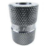 Lyman Case Gauges .45 ACP silver cylindrical gauge with knurled exterior and open top