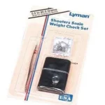 Lyman Shooters Check Weight Set in retail blister packaging with weights and black case