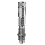 Lyman Pro Micrometer Seating Die silver metal die upright with knurled adjustment rings